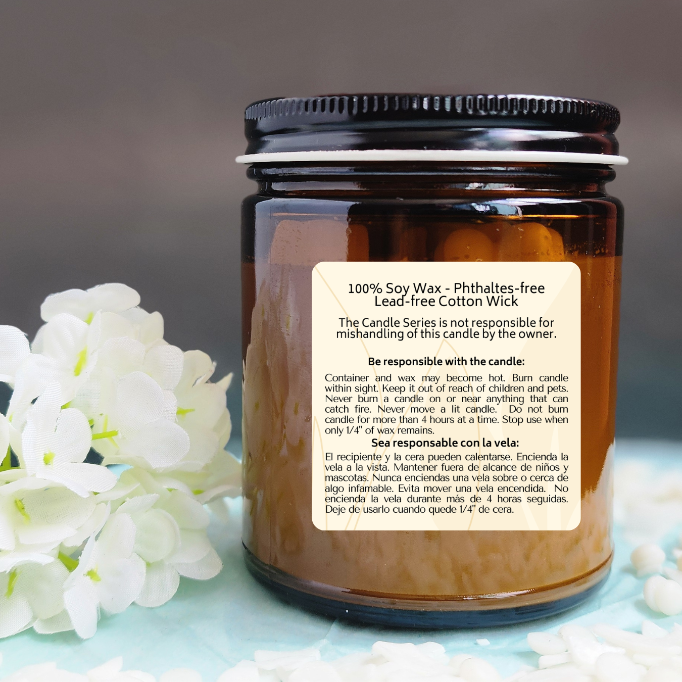 Peace Overflow Candle - (Orange, Coconut, Wood)