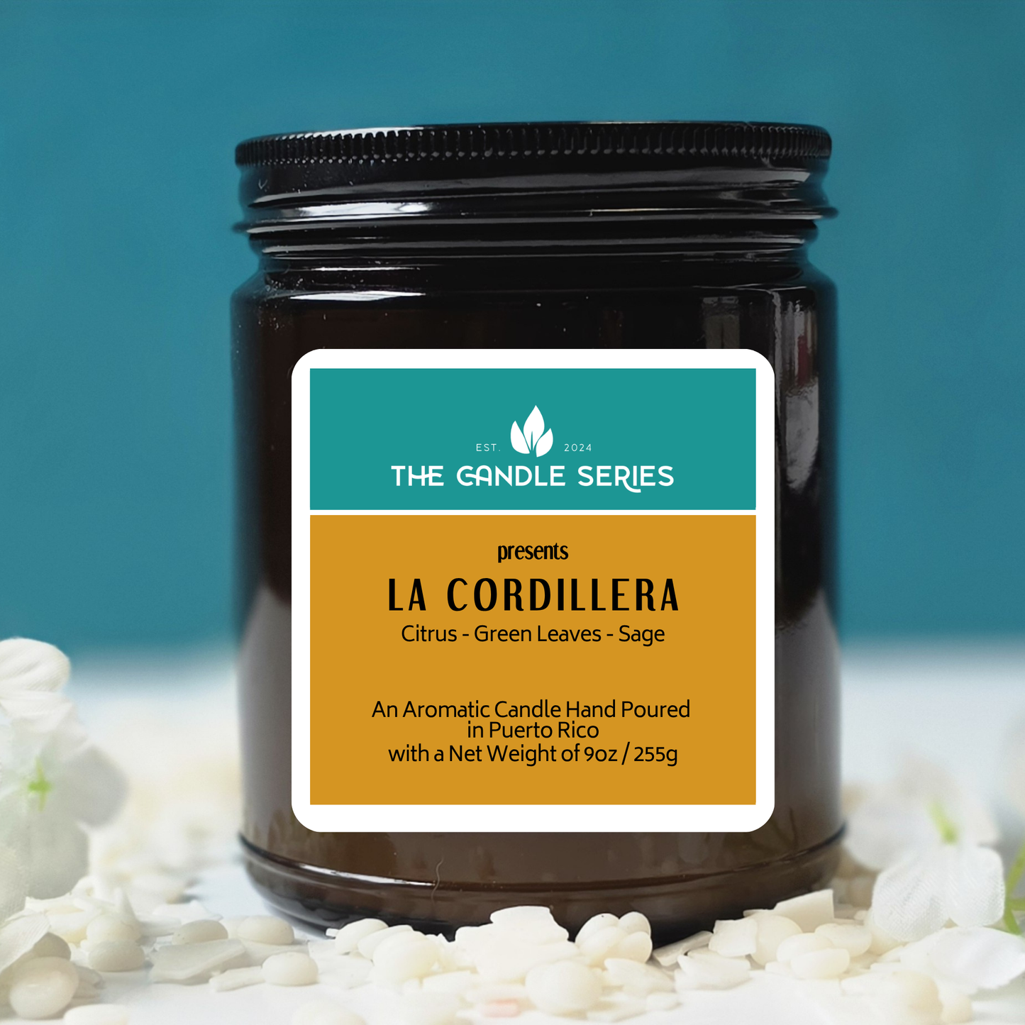 La Cordillera Candle - Citrus + Green Leaves + Sage - Puerto Rico Series