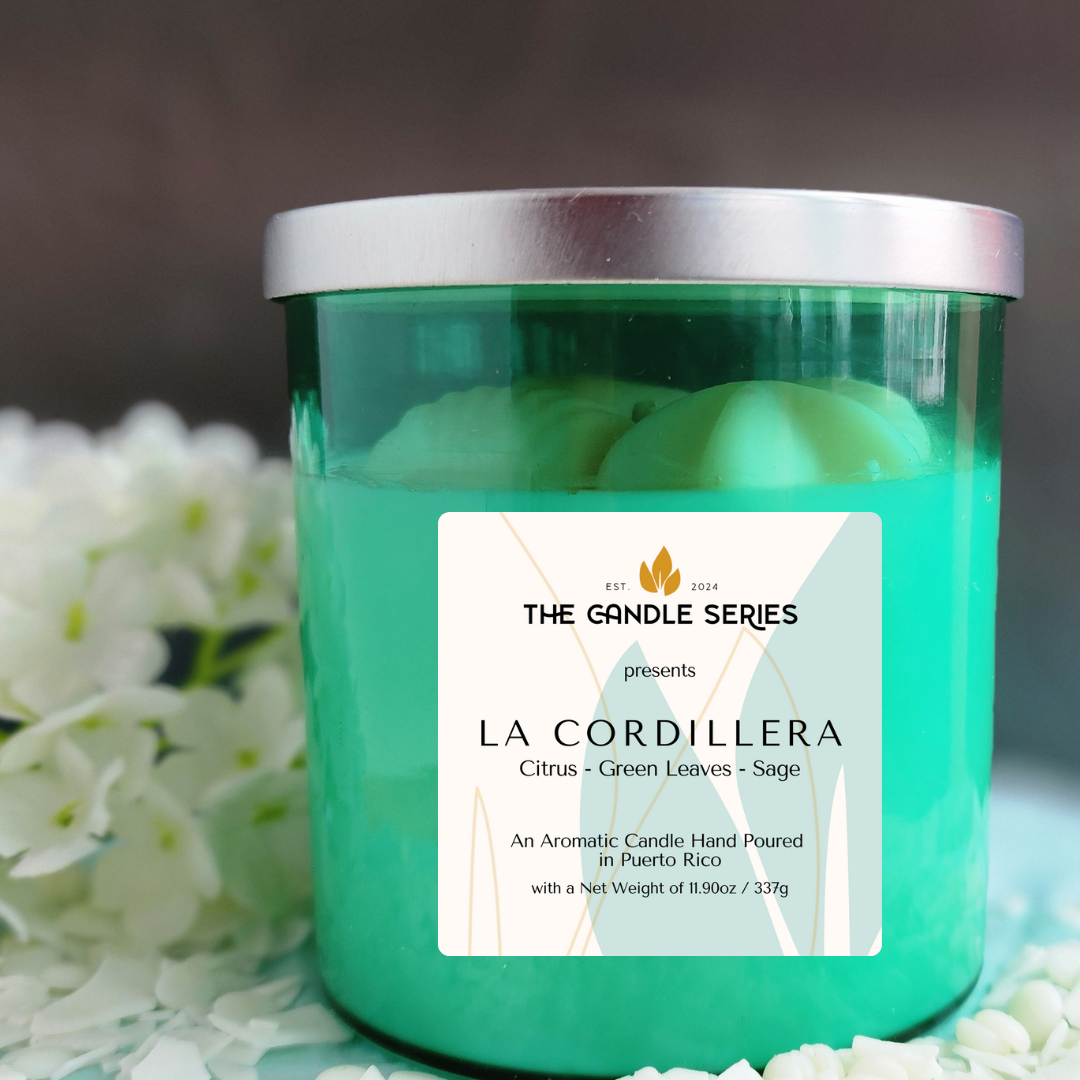 La Cordillera Candle - (Citrus - Green Leaves - Sage) Puerto Rico, Visit Puerto Rico