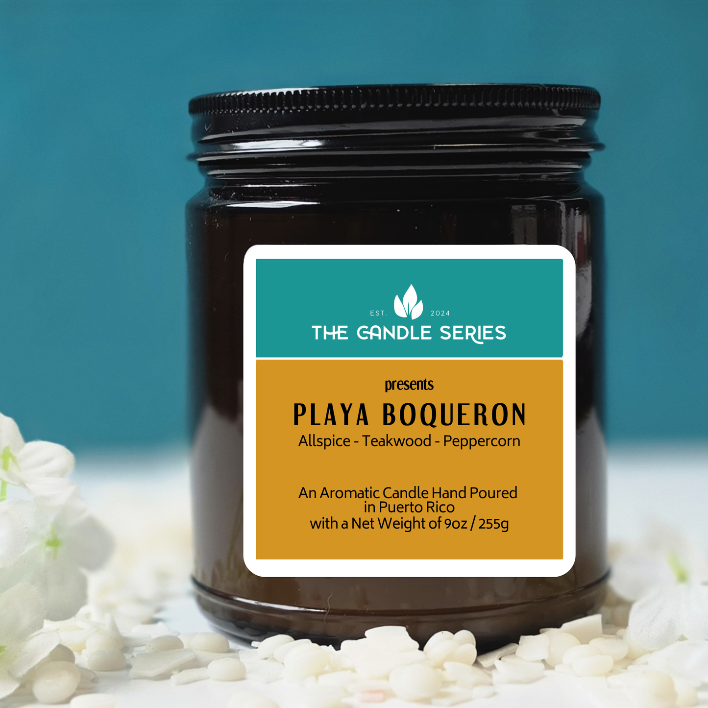 Playa Boqueron - Allspice + Teakwood + Peppercorn - Puerto Rico Inspired Candles | Handcrafted Soy Candles