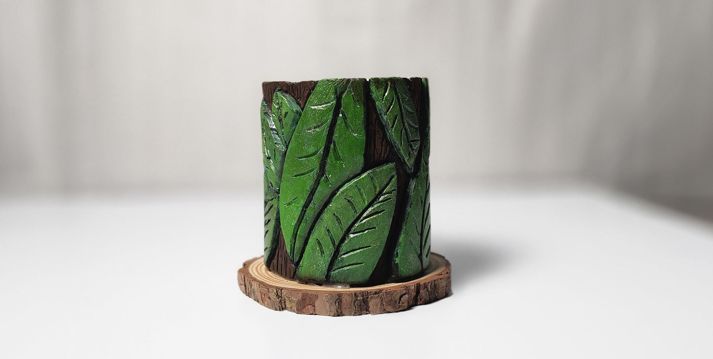 Wax Butterfly candle Holder - Tallado en Vela - Artesania Puerto Rico