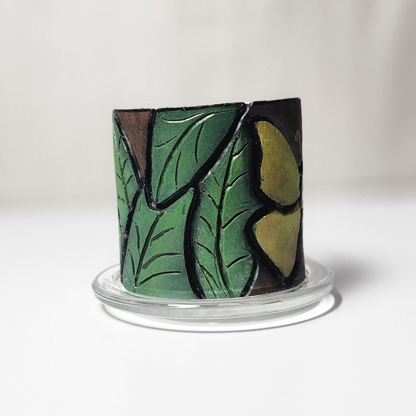 Yellow Wax Butterfly Carved - Mariposa Amarilla en Wax - Artesania Puerto Rico