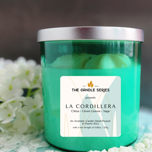 La Cordillera Candle - (Citrus - Green Leaves - Sage) Puerto Rico, Visit Puerto Rico