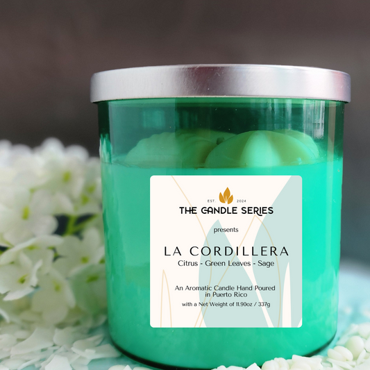 La Cordillera Candle - (Citrus - Green Leaves - Sage) Puerto Rico, Visit Puerto Rico