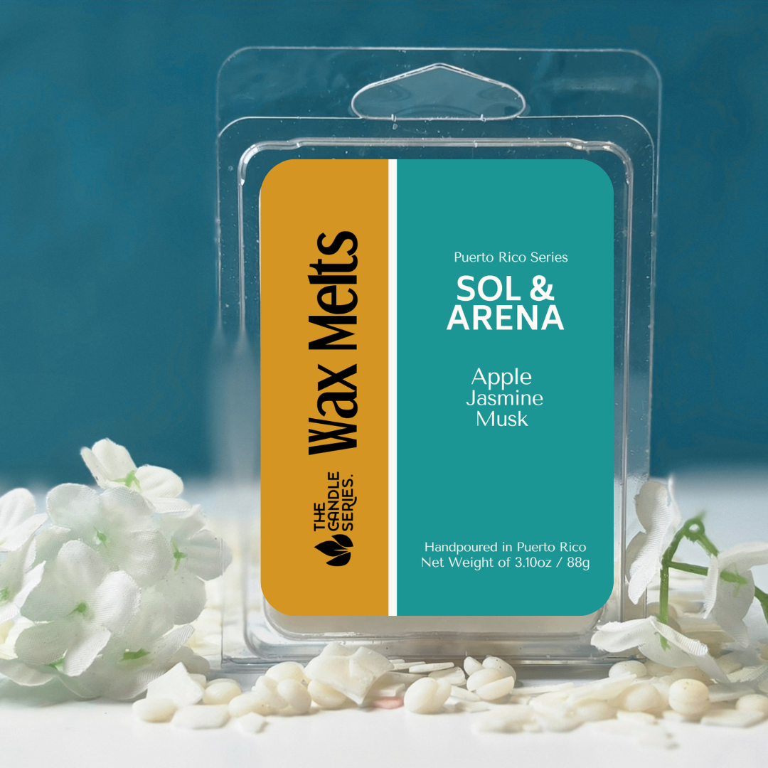 Sol & Arena Wax Melts - Apple + Jasmine + Musk - Handpoured in Puerto Rico